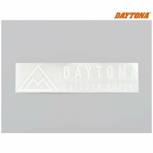 デイトナ DAYTONA OUTDOOR SUPPLY カットステッカー 抜き文字 ホワイト 310mm×75mm 21462