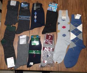  unused men's business socks 10 pairs set / casual / ceremonial occasions / formal /24~26.,25~27.