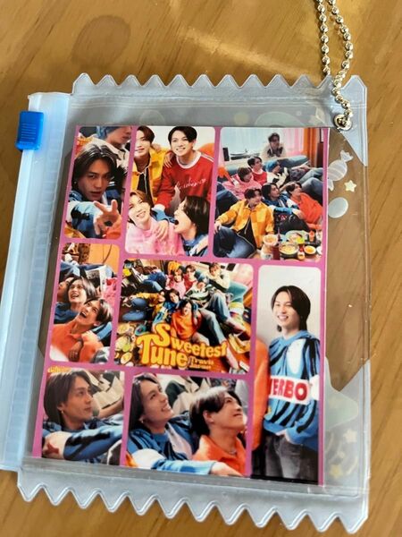 松田元太　お菓子パッケージキーホルダー　青