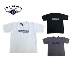 Ｌサイズ ブラック【送料無料】THE FLAT HEAD ワイドシルエットロゴTシャツ WIDE BODY T-SHIRT FN-TSW-004 綿100％ 日本製 半袖