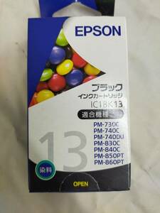 FG780 【未使用品】エプソン 純正 インクカートリッジ カラーチョコレート IC1BK13 ブラック 期限切れ