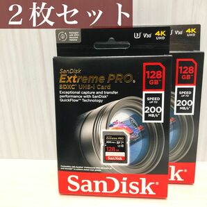 【新品・未開封】２枚セット SanDisk SDカード Extreme Pro 128G サンディスク 4K UHD対応 