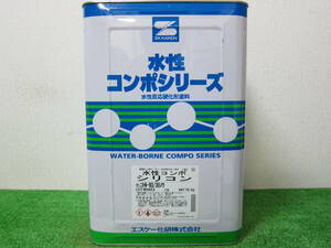 在庫数(9) 水性塗料 ホワイト色(N-93/30ノウ) つや有り SK化研 水性コンポシリコン 16kg