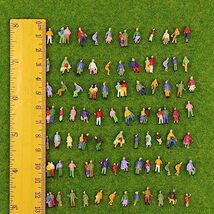 情景コレクション 人間 人形 人物 人間フィギュア塗装人 1:150 100本入り 箱庭 鉄道模型 建物模型 ジオラマ 教育 DIY_画像7