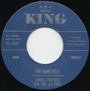 貴重盤 / CHARLIE FEATHERS - ONE HAND LOOSE (Deleted REPRO 45') / TOP 10 ROCKIN' CLUB BOPPERS TWIN-SPIN / ロカビリー 