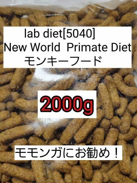 ラブダイエット 5040 モンキーフード 2000g lab diet マーモセット 小動物 モモンガ フクモモ