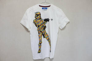 ☆adidas×STAR WARS/ストームトルーパープックプリントTシャツ/ホワイト/サイズ:XS☆