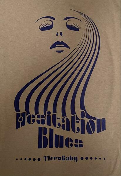 hesitation blues サイケデリックTシャツ レトロ カーキS