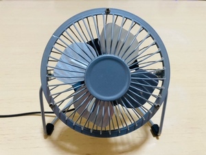 定形外発送可 動作確認済 USB FAN 卓上 扇風機 ファン サーキュレーター メタル 金属製 パソコン冷却 ゲーム機冷却 デスクファン