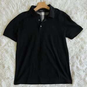 BLACK LABEL CRESTBRIDGE ポロシャツ 黒 シャドーボーダー