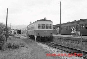 同和鉱業小坂鉄道花岡線キハ1005 昭和35年 大館 KG判(粒子粗目)