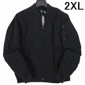 R382 新品 adidas アディダス ゴルフ フルジップ ウインドジャケット ボンバージャケット 2XL ブラック