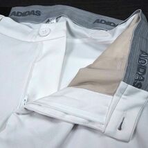 R396 新品 adidas GOLF アディダス ゴルフ ５ポケット ダブルニット ストレッチ テーパード パンツ バックポケット刺繍 85 ホワイト_画像4