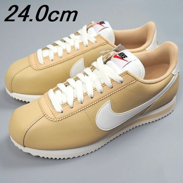 R416 新品 NIKE ナイキ W CORTEZ ウィメンズ コルテッツ スニーカー セサミ 24.0cm