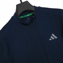 R356 新品 アディダスゴルフ モックネック シャツ 半袖 (サイズ:M) adidas GOLF ゴルフウェア ネイビー_画像3