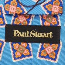 新品 定価1.9万 ポールスチュアート 英国製 シルク ネクタイ Paul Stuart ビジネス ブルー_画像4