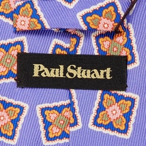 新品 定価1.9万 ポールスチュアート 英国製 シルク ネクタイ Paul Stuart ビジネス パープル_画像3