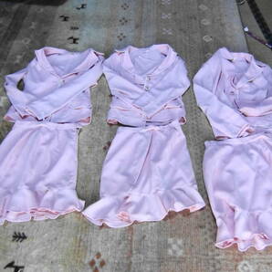 コスプレ 制服 コンパニオン スーツ 実際に使用されてた服 3着まとめて ピンク色 桃色 動作未チェック 中古品 現状品の画像1