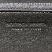 BOTTEGA VENETA◆マキシイントレ 長財布 ラウンドファスナー カーキ/メンズ レディース ボッテガヴェネタ ボッテガ イントレチャート 本革_画像5