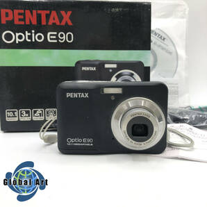 ★E04180/PENTAX ペンタックス/デジタルカメラ/AF/Optio E90/OPTICAL 3x ZOOM 5.7㎜-17.1㎜/箱付/シャッターOKの画像1