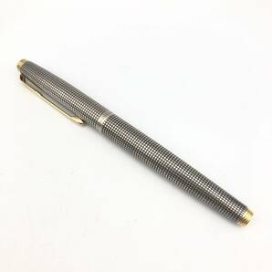 ★E04313/PARKER パーカー/万年筆/STERLING CAP&BARREL スターリング/ペン先 14K/シルバー×ゴールド/箱付の画像3