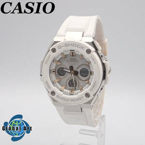 え04198/CASIO カシオ/G-SHOCK/G-STEEL/ソーラー/メンズ腕時計/マルチバンド6/文字盤 ホワイト/GST-W300