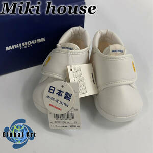 ★E04754【未使用保管品】MIKI HOUSE ミキハウス/ベビー/シューズ 靴/ファーストシューズ/サイズ 11.5/ホワイト/箱付