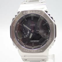 え05028【極美品】CASIO カシオ/G-SHOCK/ソーラー/メンズ腕時計/文字盤 ブラック/シルバー/GM-B2100/箱・ケース・付属品付_画像4