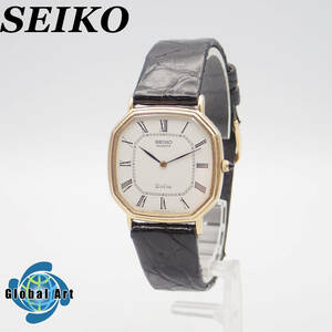 え05097/SEIKO セイコー/ドルチェ/クオーツ/メンズ腕時計/ローマン/10K×SS/文字盤 ホワイト/6020-5970