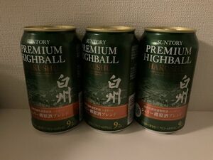 SUNTORY プレミアムハイボール白州 シェリー樽原酒ブレンド 350ml缶 3本