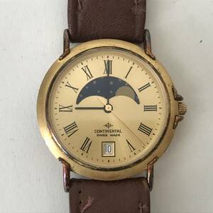 a) CONTINENTAL SWISS MADE コンチネンタル 腕時計 カレンダー 1045-57 メンズ レディース ヴィンテージ vintage watch 現状品