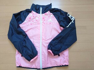 ★送料無料★adidas レディース　ジャージ上　150サイズ　 シャカシャカ　ピンク　ブラック　adidas