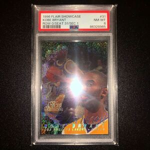 1996-97 FLAIR SHOWCASE KOBE BRYANT RC #31 ROW0 PSA8 