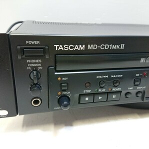 管理1347 TASCAM タスカム 業務用 CD/MDプレーヤー MD-CD1MKⅡ 2009年製 通電確認済み ジャンクの画像2