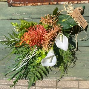 スワッグ　花束　アーティフィシャルフラワー　造花　フェイクグリーン　インテリア雑貨　南国　ハワイ　トロピカル　67
