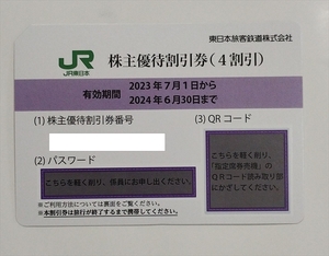 JR東日本 株主優待券 1枚 4割引　2024年6月30日まで　