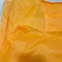 オレンジ　エコバッグ コンパクト　一度使用美品　収納袋一体型　小さく畳める　買い物袋_画像3