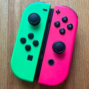 Switch ジョイコン ネオングリーン×ネオンピンク ③ スプラトゥーンカラー ニンテンドー