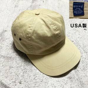 ★ 90s USA製 LAND'S END ランズエンド キャップ フリーサイズ ベージュ★ ビンテージ 古着 gap new era pendleton ラルフローレン stussy