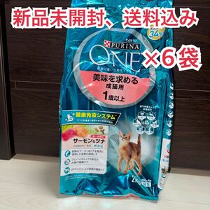 【新品未開封】ピュリナワン キャット 美味を求める成猫 1歳以上 サーモン＆ツナ 2kg ×6袋