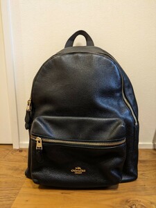 COACH rucksack leather black Coach bag 