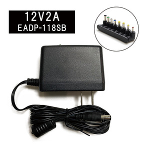 * free shipping # new goods all-purpose AC adaptor 12V2A [8 kind L character connector set ] AC/DC adaptor noise filter attaching (12V0.5A 12V1.0A 12V1.5A correspondence )