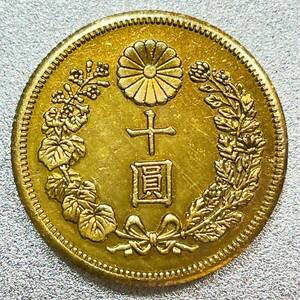  new 10. gold coin Meiji 34 year replica coin new 10 jpy 