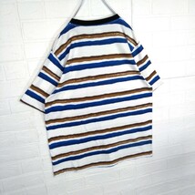 【STUSSY】ロゴ刺繍　ボーダーTシャツ_画像6