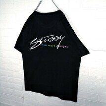 【STUSSY】new wave カラフルロゴ　ビッグシルエット　Tシャツ_画像2