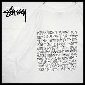 【STUSSY】メッセージロゴ　Tシャツ　白