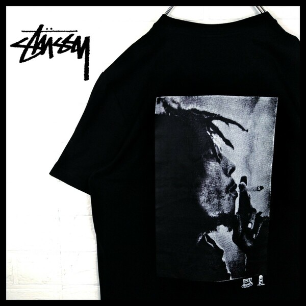 【STUSSY】ボブ・マーリー コラボ　Tシャツ　ブラック　(新品未使用タグ付)