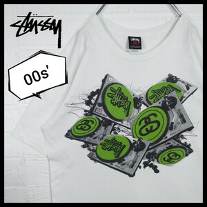 【STUSSY】00s' technics ターンテーブル Tシャツ