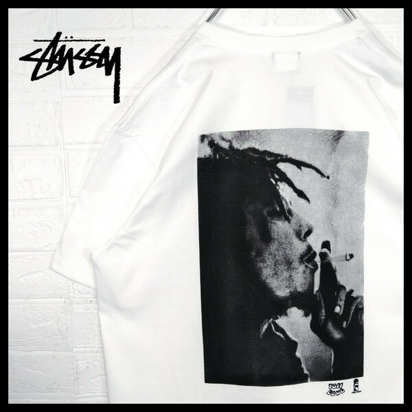 【STUSSY】ボブ・マーリー コラボ　Tシャツ　XL　白　(新品未使用タグ付)