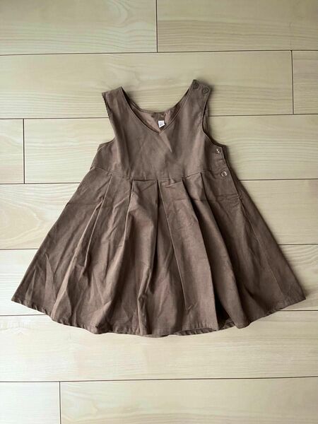 未使用品　西松屋　ジャンパースカート　110cm ブラウン　茶色　 子供服 女の子 ワンピース チュニック